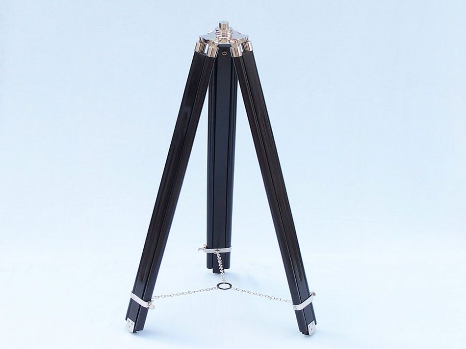 15x Power  65" Chrome/Leather Galileo Standing Telescope