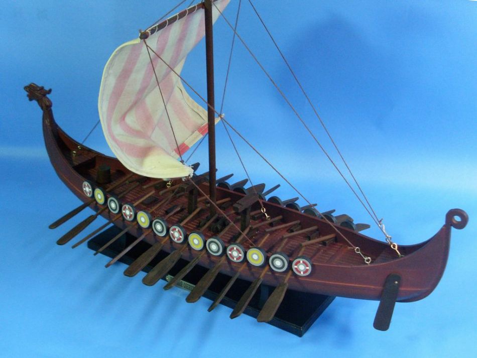 "Gokstad" Wooden Viking Ship Drakkar 24"