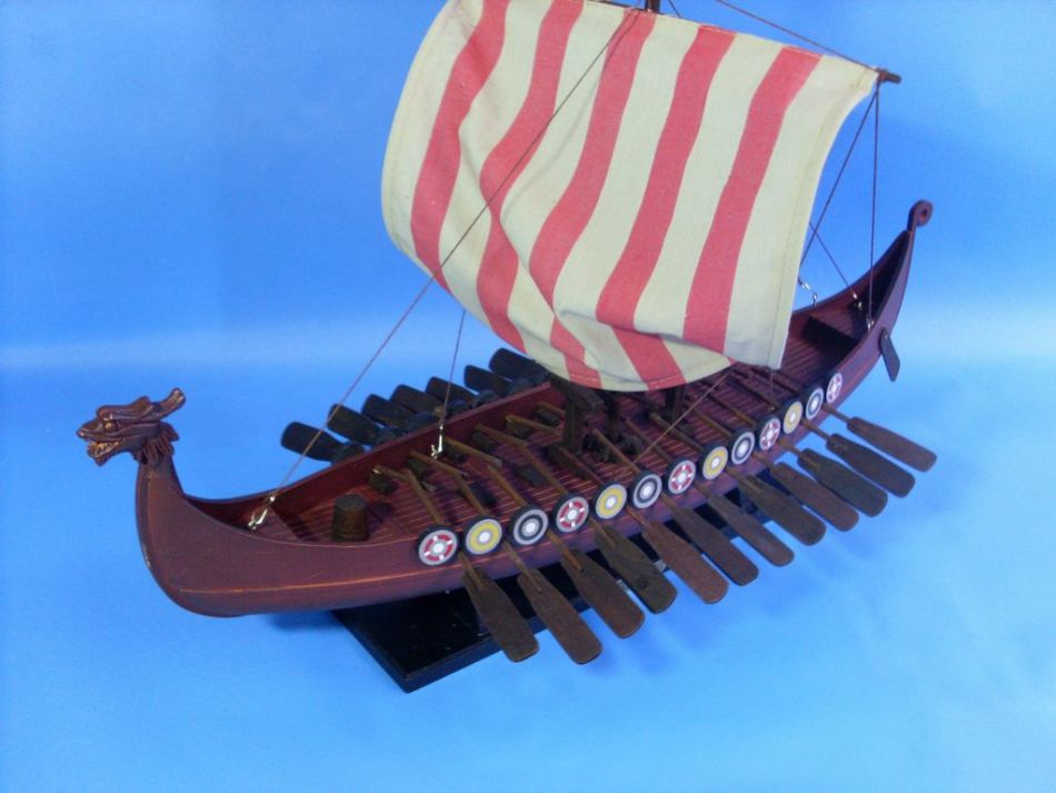 "Gokstad" Wooden Viking Ship Drakkar 24"