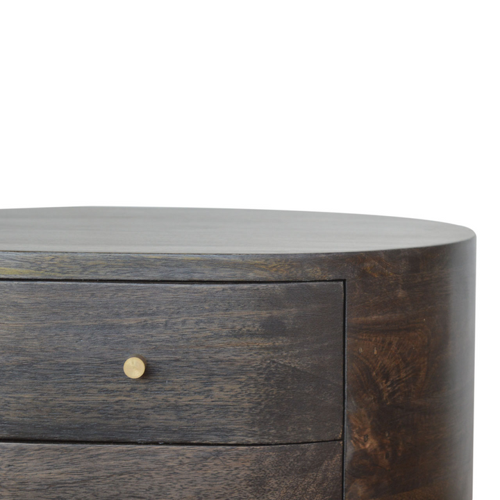 Artisan Furniture Mango Wood Ash Black Bedside Drawer IN1242