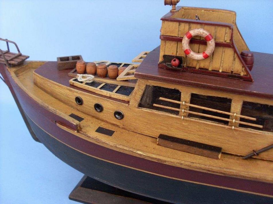 JAWS "Orca" Wooden Model Boat 20"