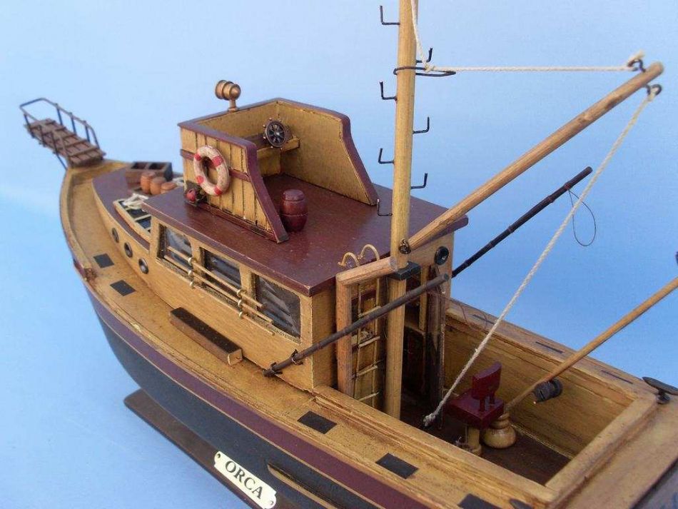 JAWS "Orca" Wooden Model Boat 20"