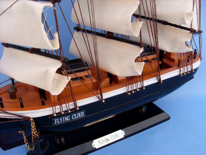 Hand Crafted Wooden Flying Cloud Tall Model Clipper Ship 24"