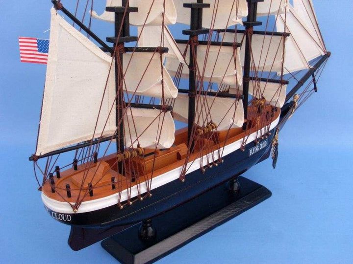 Hand Crafted Wooden Flying Cloud Tall Model Clipper Ship 24"