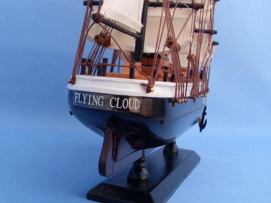 Hand Crafted Wooden Flying Cloud Tall Model Clipper Ship 24"