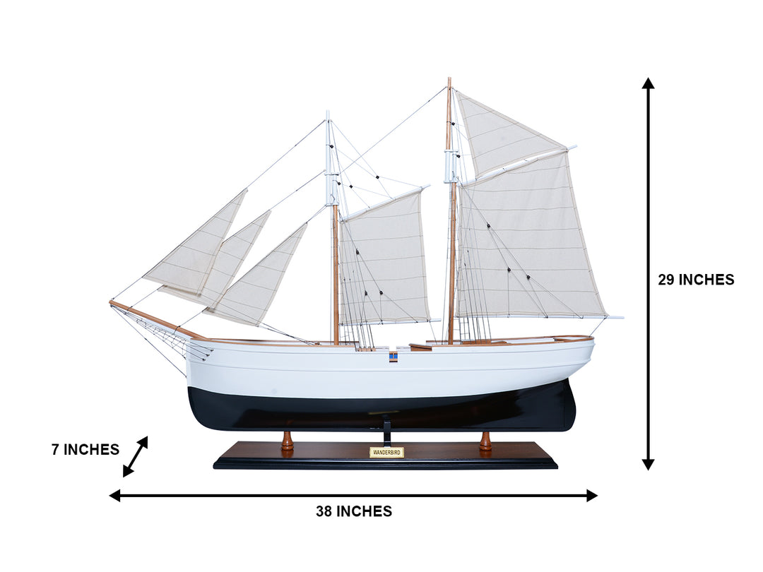 Hand-Built Wanderbird Model Ship, Museum Quality