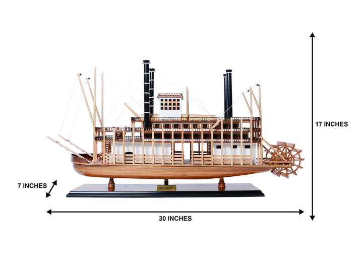 Hand-Built King Mississippi Model Paddle Steamer