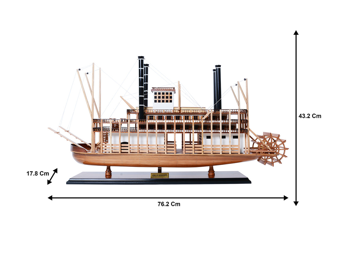 Hand-Built King Mississippi Model Paddle Steamer