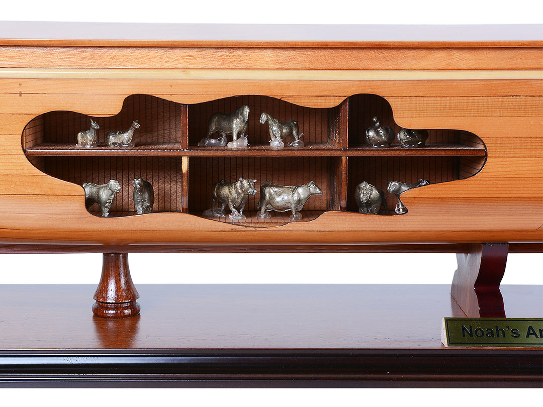 Hand-Built Noah's Ark Model With Open Hull