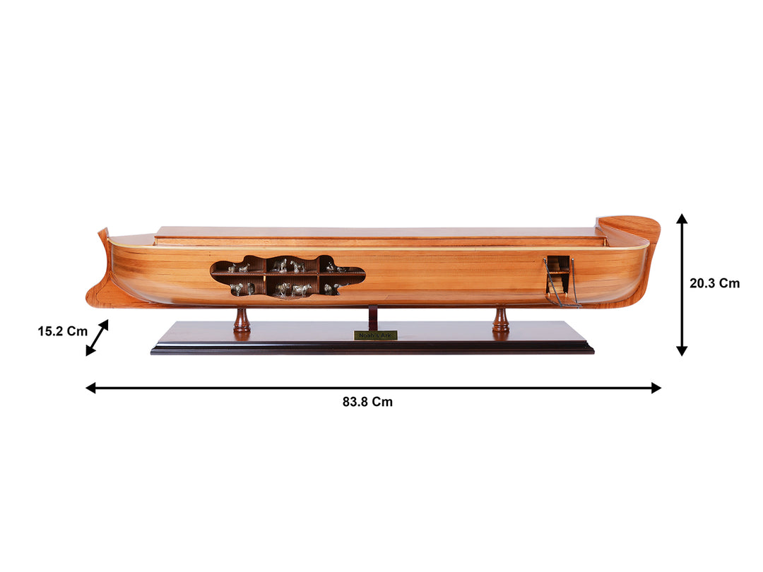 Hand-Built Noah's Ark Model With Open Hull