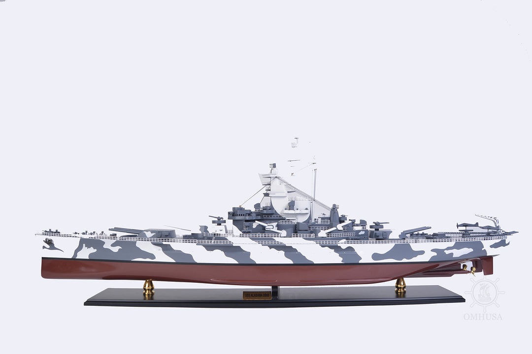 Hand Crafted USS Alabama BB-60 Model Ship