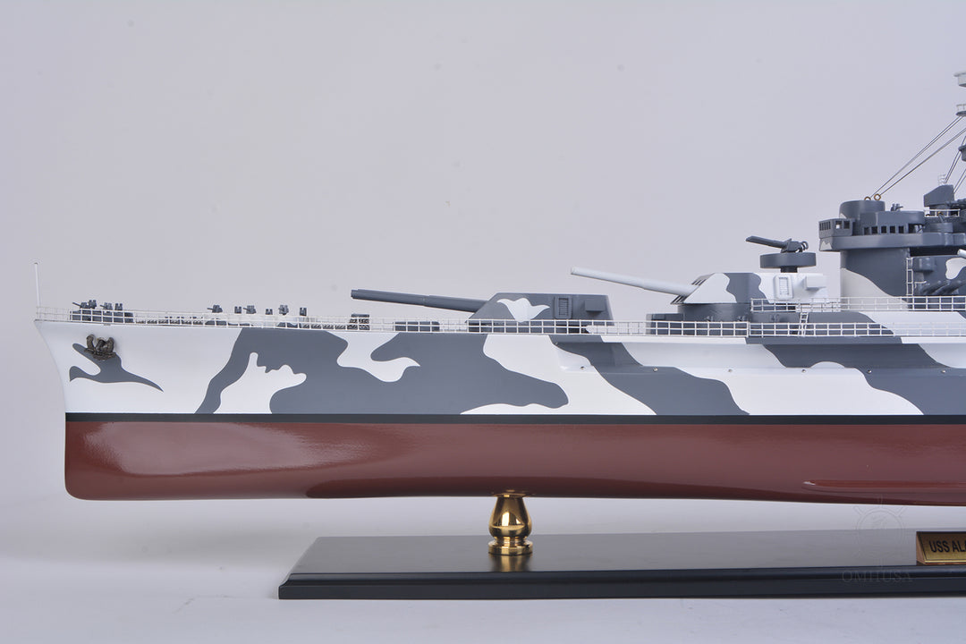 Hand Crafted USS Alabama BB-60 Model Ship