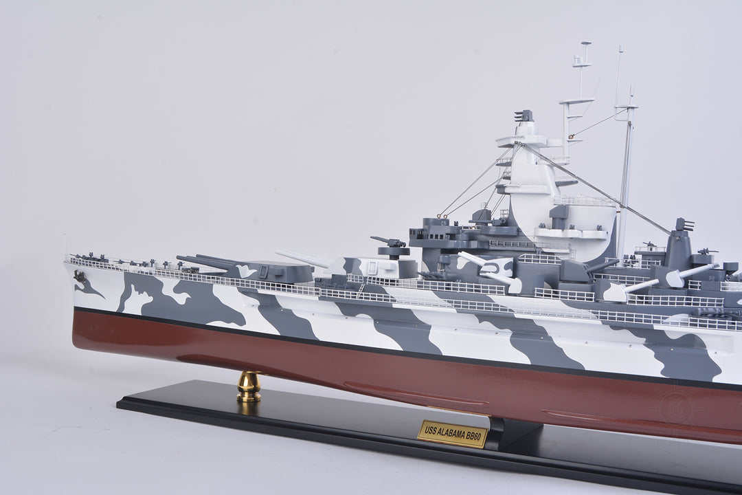 Hand Crafted USS Alabama BB-60 Model Ship