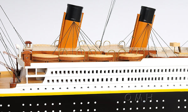 XL Hand Built Titanic Model 56"L x 6"W x 19.3"H