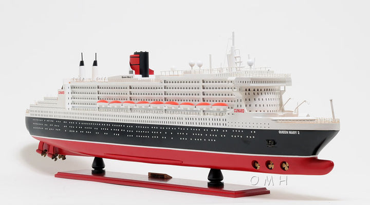 Hand Made Queen Mary II Cruise Ship Model