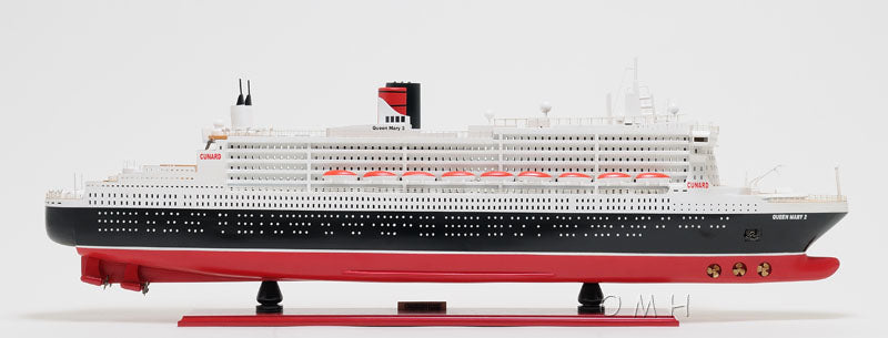 Hand Made Queen Mary II Cruise Ship Model