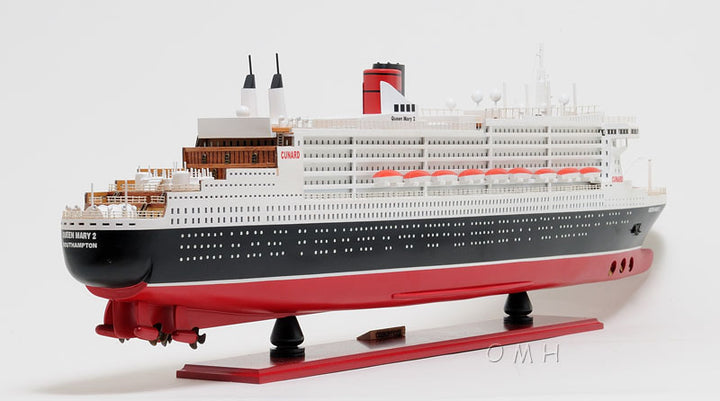 Hand Made Queen Mary II Cruise Ship Model