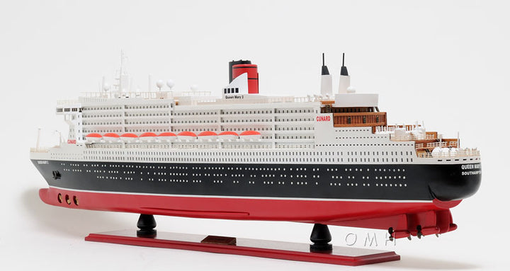 Hand Made Queen Mary II Cruise Ship Model