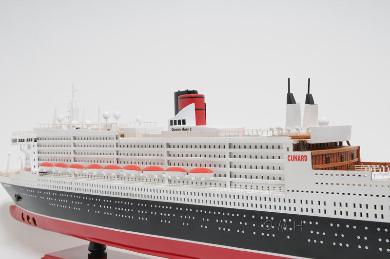 Hand Made Queen Mary II Cruise Ship Model