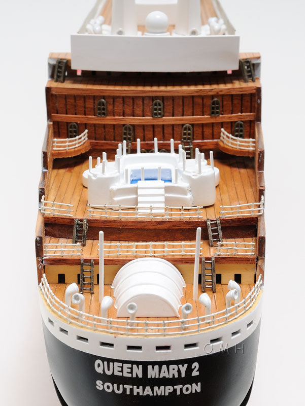 Hand Made Queen Mary II Cruise Ship Model