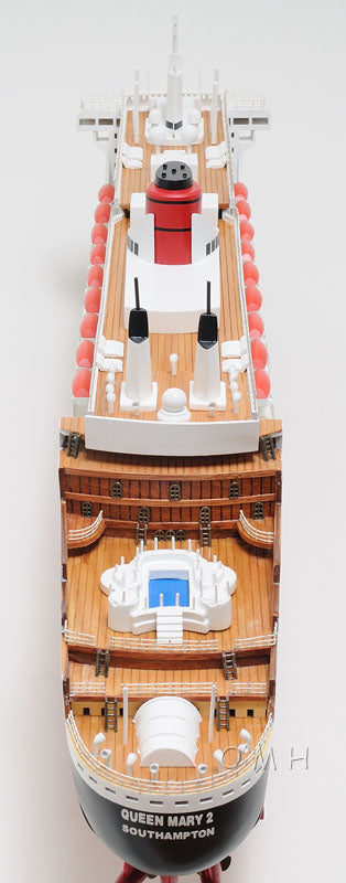 Hand Made Queen Mary II Cruise Ship Model