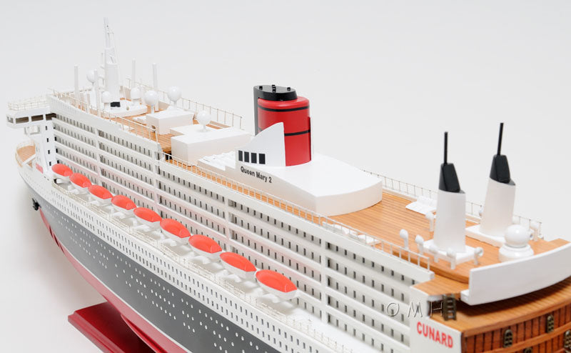 Hand Made Queen Mary II Cruise Ship Model