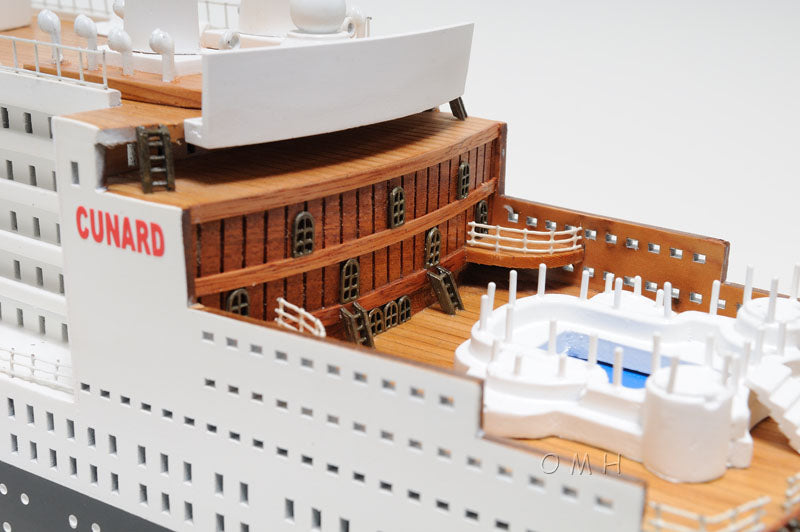 Hand Made Queen Mary II Cruise Ship Model