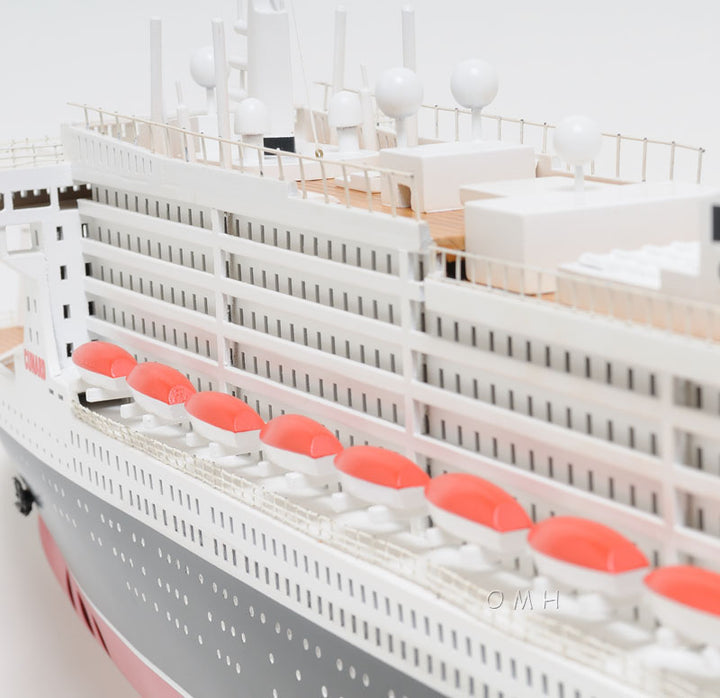 Hand Made Queen Mary II Cruise Ship Model