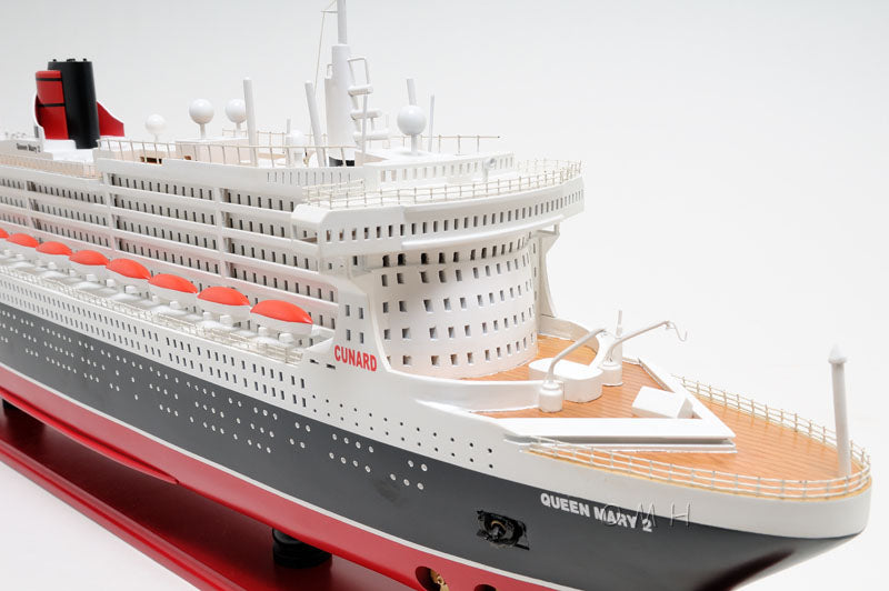 Hand Made Queen Mary II Cruise Ship Model