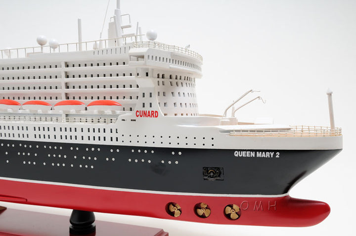 Hand Made Queen Mary II Cruise Ship Model