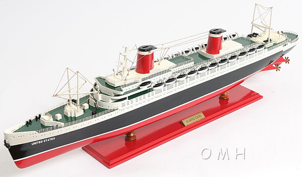 Hand Built SS United States Ship Model