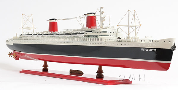 Hand Built SS United States Ship Model