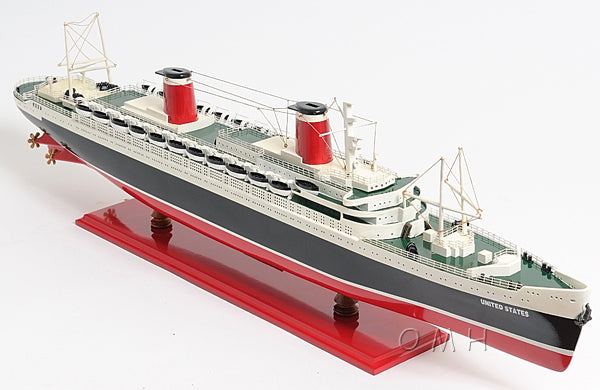 Hand Built SS United States Ship Model