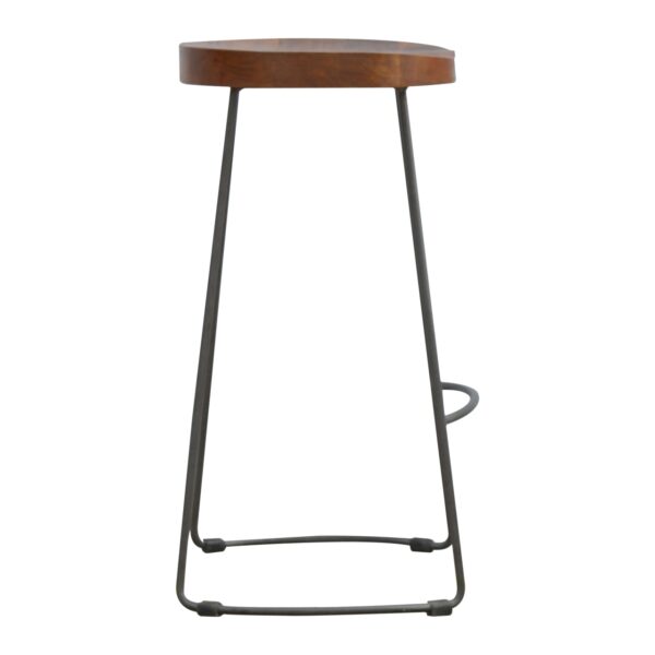 Artisan Furniture Iron Barstool w/ Mango Wood Seat IN2089