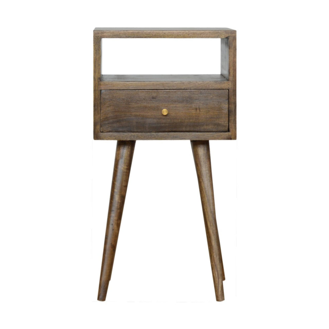 Artisan Furniture Small Mango Wood Bedside Table Grey-Washed IN964