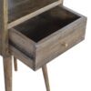 Artisan Furniture Small Mango Wood Bedside Table Grey-Washed IN964