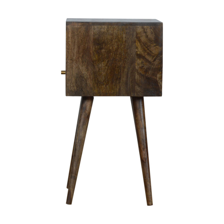 Artisan Furniture Small Mango Wood Bedside Table Grey-Washed IN964