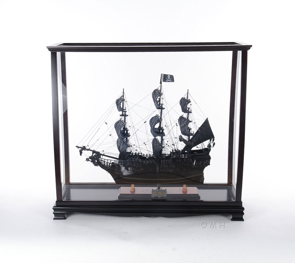 Mahogany Model Ship Display Case (34"L x 13"W x 31.5"H)