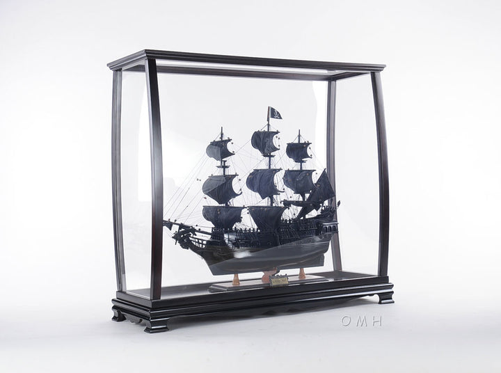 Mahogany Model Ship Display Case (34"L x 13"W x 31.5"H)