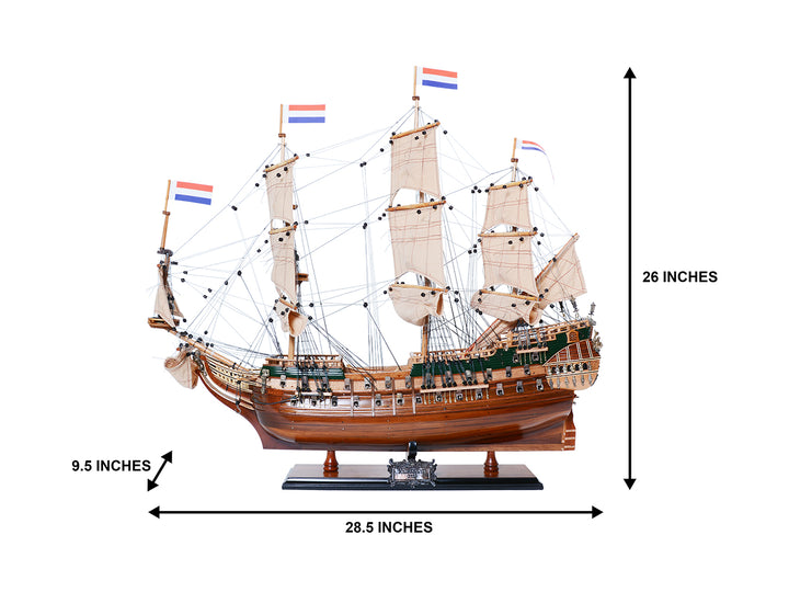 Hand-Made Museum Quality 1663 Dutch Friesland Model Ship