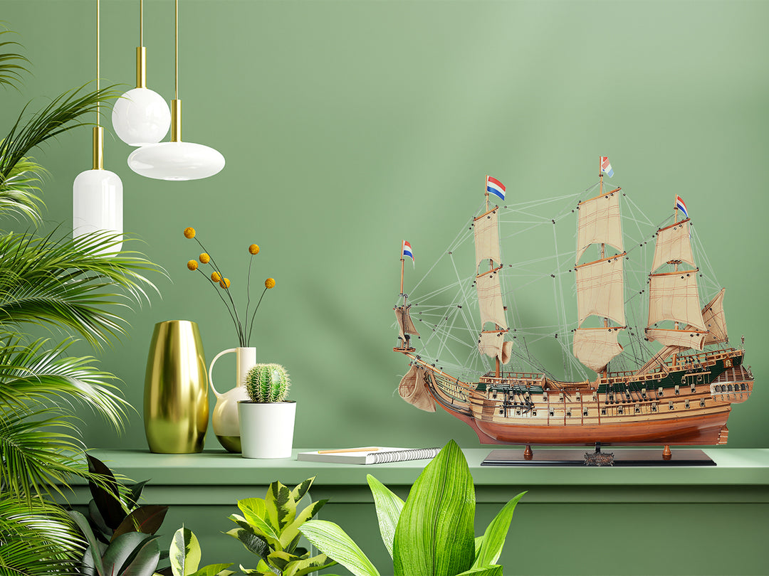 Large Hand-Built Museum Quality Dutch Friesland Ship Model