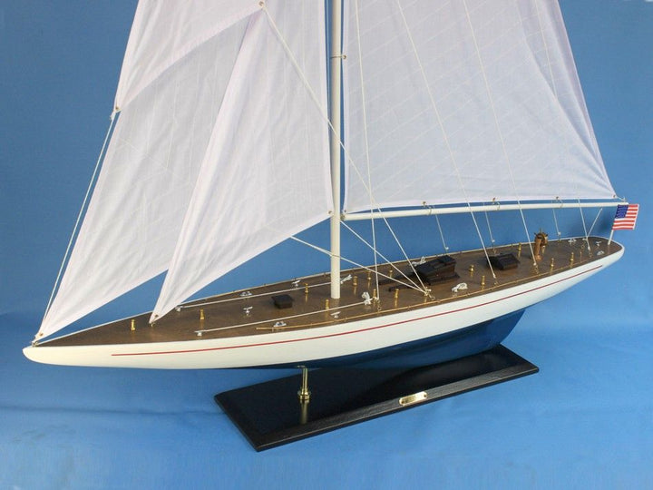 Hand Made Enterprise Wooden Model Sailboat 60"