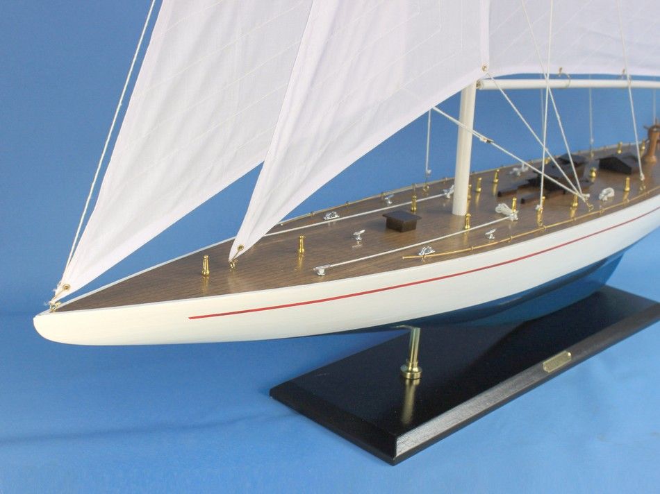 Hand Made Enterprise Wooden Model Sailboat 60"