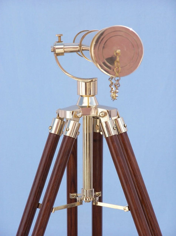 15x Power 62" Brass Standing Galileo Telescope