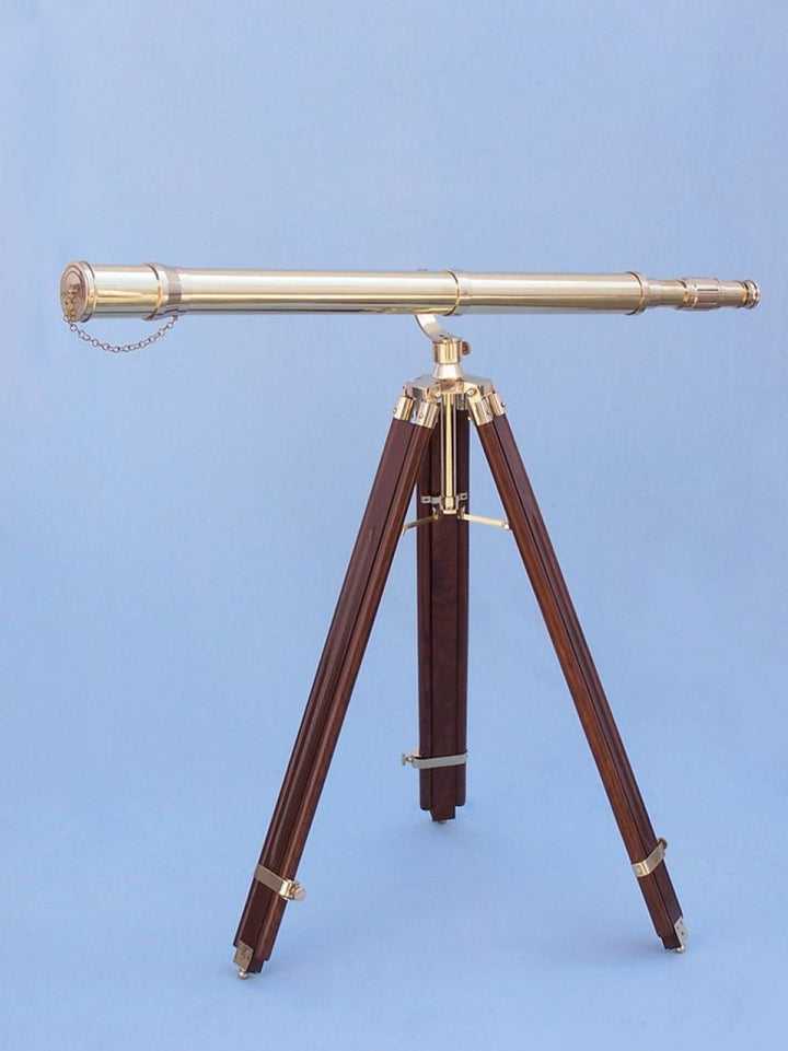 15x Power 62" Brass Standing Galileo Telescope