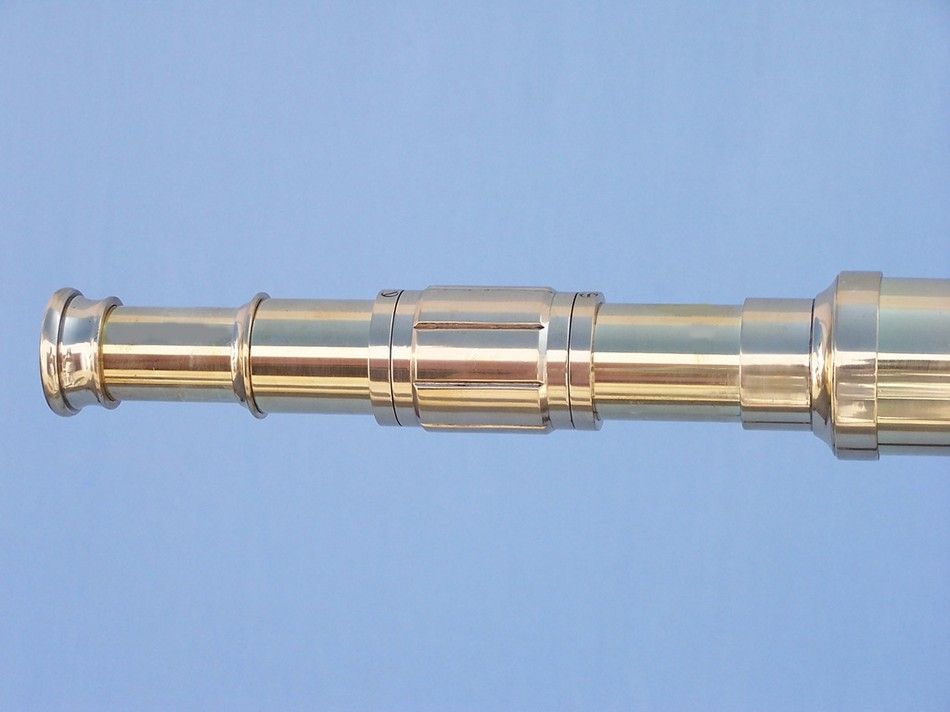 15x Power 62" Brass Standing Galileo Telescope