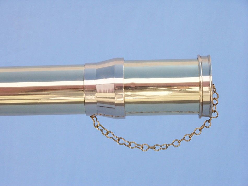 15x Power 62" Brass Standing Galileo Telescope