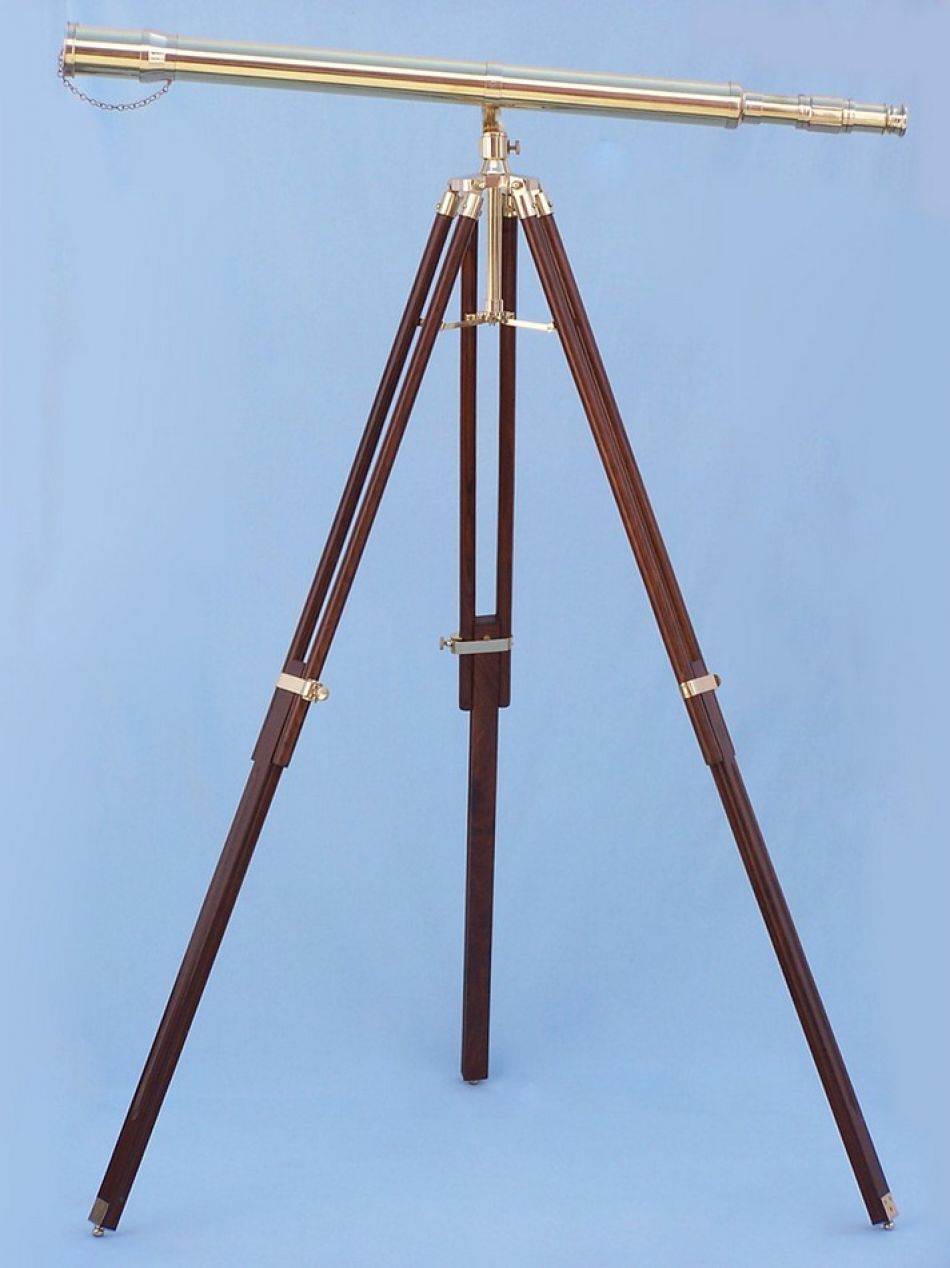 15x Power 62" Brass Standing Galileo Telescope