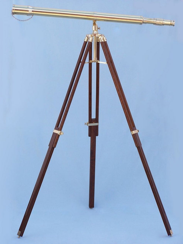 15x Power 62" Brass Standing Galileo Telescope