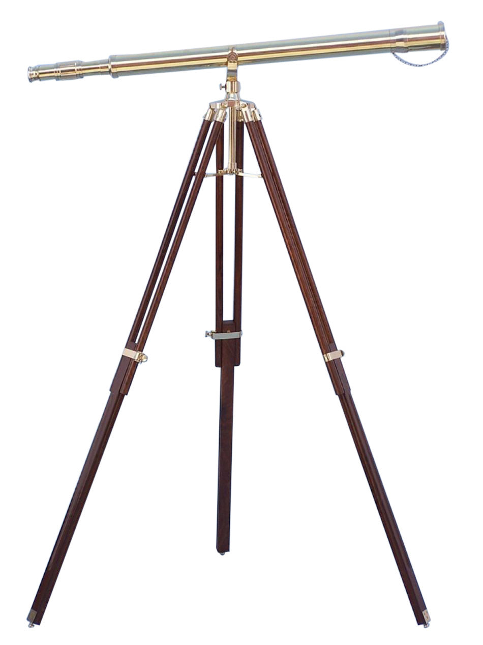 15x Power 62" Brass Standing Galileo Telescope